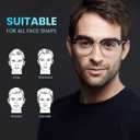 racico Blue Light Glasses for Men & Women - Mixed Material + Metal Frames with UV Protection Coating