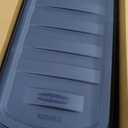 Rubbermaid ECOSense High-Top Storage Totes 28 Gal Pack of 4 Durable, Reusable, Large Plastic Storage Bins with Resting Hinged Lid, Made from Recycled Materials (Blue & Grey)