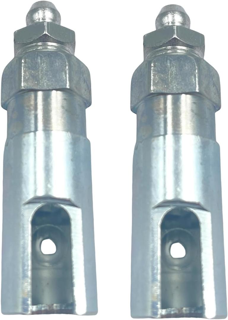 2 Pack Grease Gun Coupler with 1/8 inch NPT Threads, Push on Slotted Right Angle 90 Degree Grease Coupler Fits Standard 1/8 inch NPT Grease Hoses, 2.1 Inch Length