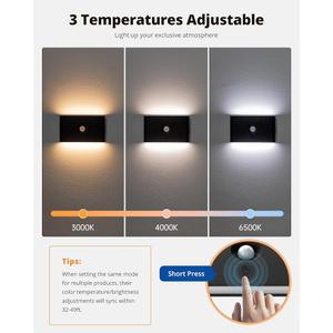 wowatt Rechargeable Motion Sensor Night Light, White Automatic Lights with Magnetic Mount, Dimmable Stair Lights Indoor for Stairway, Hallway, Kitchen, Bathroom(3 Packs)