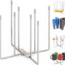 Retractable Bottle Drying Rack, Baby Bottle Drying Rack, Collapsible Cup Draining Rack, Reusable Storage Bag Dryer with Non-Slip Bottom - Stainless Steels