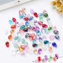 Crystal Teardrop Charms Multicolor Glass Faceted Waterdrop Pendants for Jewerly Craft Making