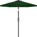 AreShark 7.5FT Patio Umbrella Table Market Umbrella with 6 Sturdy Ribs, Button Tilt/Crank, Heavy-Duty Outdoor Umbrellas for Pool, Deck, Garden and Backyard, Dark Green