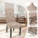 SearchI Printed Dining Room Chair Covers Set of 4, Stretch Kitchen Chair Covers Washable Parsons Chair Slipcover Removable Dining Chair Protectors for Hotel,Ceremony (Brown Wireframe Texture)