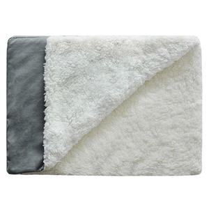 Orthopedic Dog Bed, Cat Bed with Removable Washable Cover, Pet Bed, Plush Dog Mat with Anti-Slip Bottom and Egg Crate Foam for Small to Large Cats and Dogs, Light Gray, L