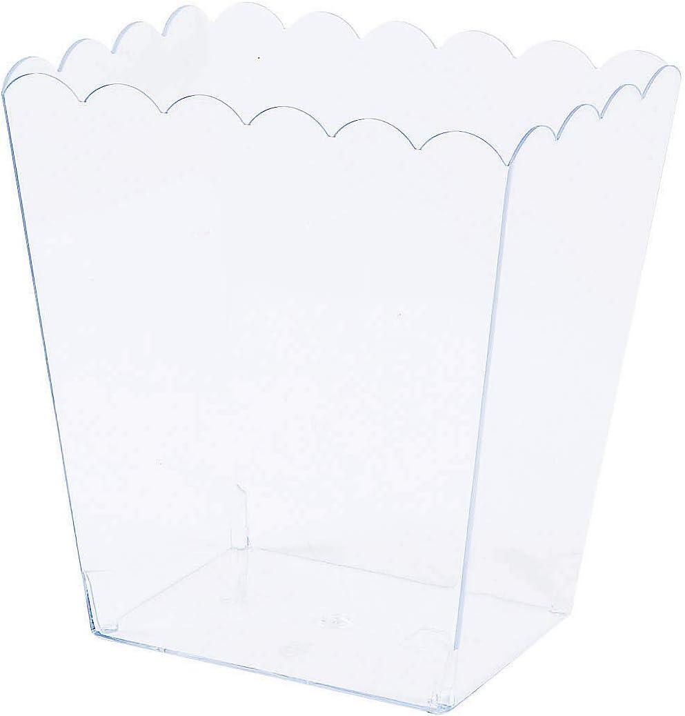 Fun Express Medium Scalloped Plastic Containers - Party Supplies - 3 Pieces