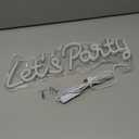 Let's Party Neon Sign, LED Neon Lights for Bedroom Wall Decor, Art Decorative Lights for Bachelorette Party, Engagement Party, Birthday Party,Wedding Party, Living Room, Gamer Room Decor Aesthetic (Grad Cap)