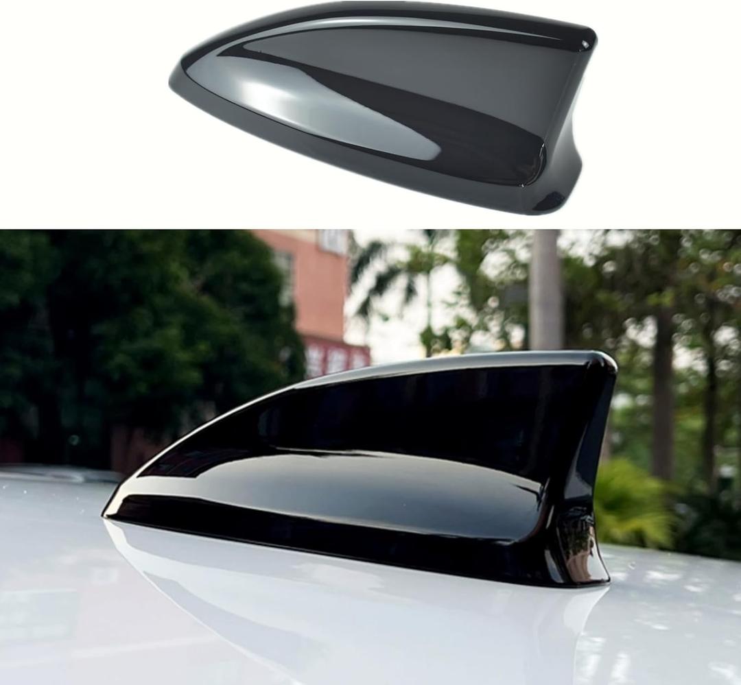 for CR-V CRV 2023 2024 2025 2026, Car Shark Fin Antenna Topper Cover Trim Exterior Decoration Sticker - Glossy Black