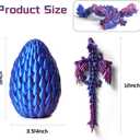 2 x 3D Printed Dragon Eggs Mystery Dragon Egg Glow in The Dark Articulated Animals Fidget Toy Crystal 3D Print Dinosaur Eggs for Kids Boys Girls Home Decor(A-12inch) (Purple&red)