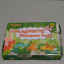 Toys for Toddlers, 11 Magnetic Wooden Dinosaur Train Set, Montessori Toys for Toddlers, Preschool Educational Material for Kids, Birthday Gifts for Boys, Girls