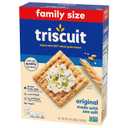 Triscuit Original Whole Grain Wheat Crackers, Vegan Crackers, Healthy Snacks, Lunch Snacks, Family Size, 12.5 oz