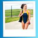 Sporti Wide Strap Athletic One Piece Swimsuit for Women - Solid Bathing Swimsuits for Competiton - Multi Color Selection