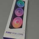 NZXT F360 RGB Core - 360mm Single-Frame Fan Unit with 3 x 120mm RGB Fans - Speed & Lighting Control - High Static Pressure & Airflow - Fluid Dynamic Bearings - 8 aRGB LEDs Per Fan - Black