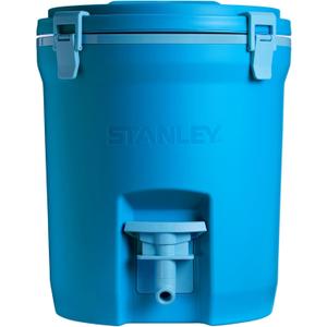 STANLEY Adventure 2 Gallon Fast Flow Water Jug, Ice Water Dispenser, Insulated Beverage Cooler with Easy Pour Spigot and Latched Foam Lid (Azure)