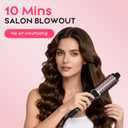 CINOSTAR Heated Round Brush for Blowout Look Volumizer, 1.5 inch Styler Tool, 6 Temps Ionic Thermal Brush, Fast Heating, Dual Voltage for Travel, Purple