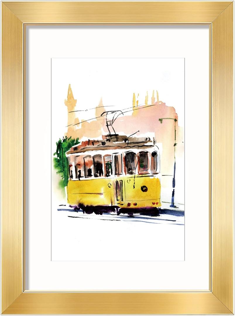 Annecy 5x7 Picture Frames (1 Pack, Gold), Simple Designed Photo Frame, For Pictures 5x7 for Wall Mounting, Classic Simple Home Office Decor