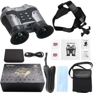 3D VR Night Vision Goggles for Adults, Military Tactical Head Mounted Infrared Night Vision Binoculars with 2 * 32GB Card to Save 3D Photos/Videos, 6X Digital Zoom