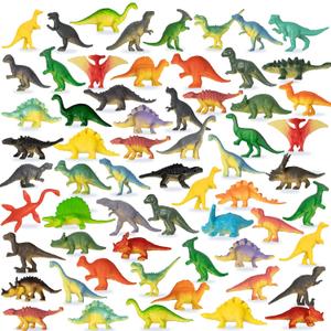 OuMuaMua Dinosaur Toys, Plastic Mini Dinosaurs Figures Toys Set, Dinosaur Birthday Party Favors, Dinsaur Cupcake Toppers for Kids and Boys, 78 Pcs (Upgrade Dinosaurs)