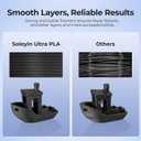 Soleyin PLA Filament 1.75mm, Neatly Wound 3D Printer Filament 1kg Spool (2.2lbs), High-Speed Printing, Dimensional Accuracy ±0.02mm, Strong Toughness No Warping, Fit Most FDM 3D Printers,Black
