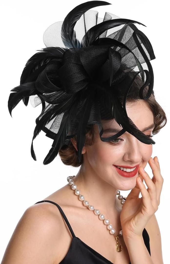 Women Fascinators Hats Flower Fascinators with Headband and Clip Tea Party Headwear for Women and Girls