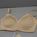 LetsJoli Jelly Bras for Women 2026 No Underwire Wireless Tshirt Bra Push Up Seamless Bralettes w Support, Sand 2XL
