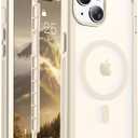 jaroco Magnetic for iPhone 15 Case, [Compatible with MagSafe][Military Grade Drop Protection][Heavy Duty Protection][Non-Slip][Shockproof] 2-Layer Durable Bumper Phone Case 6.1''-Antique White