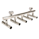 Amarine-made 5 Rod Holders Angle Adjustable Rod Holders Fishing Console Boat T Top Rod Holder Rocket Launcher Adjustable Fishing Rod Holder for Rails 1" to 1-1/4"