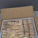 Gold Candlestick Holders - Bulk Decorative Metal Candelabra for Taper Candles - Fit 0.8 Inch Diameter - Gold Taper Candle Stands for Wedding Home Party Table Decor (Set of 18)