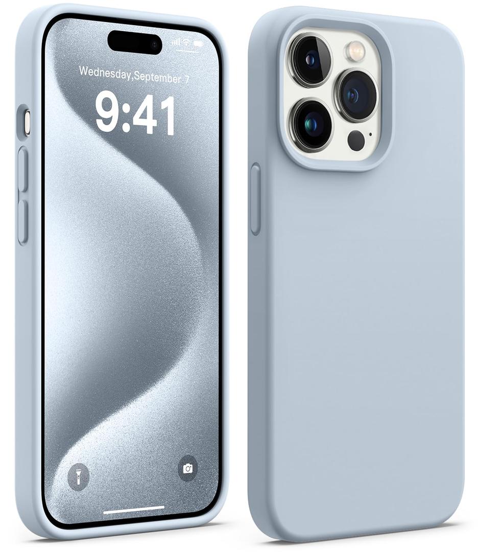 AOTESIER Compatible with iPhone 13 Pro Case, Upgraded Silicone [Military Shockproof Protection] Phone Case for iPhone 13 Pro, 6.1 inch, Baby Blue