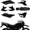 Plastics Kit for Hawk 250,Fairing Body Work Fender Sets with Fuel Tank Guard for Hawk250 - Black