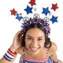 2 x Sincere Party 4th of July Independence Day Dress Up Heaband for Family Members Use Standard Size