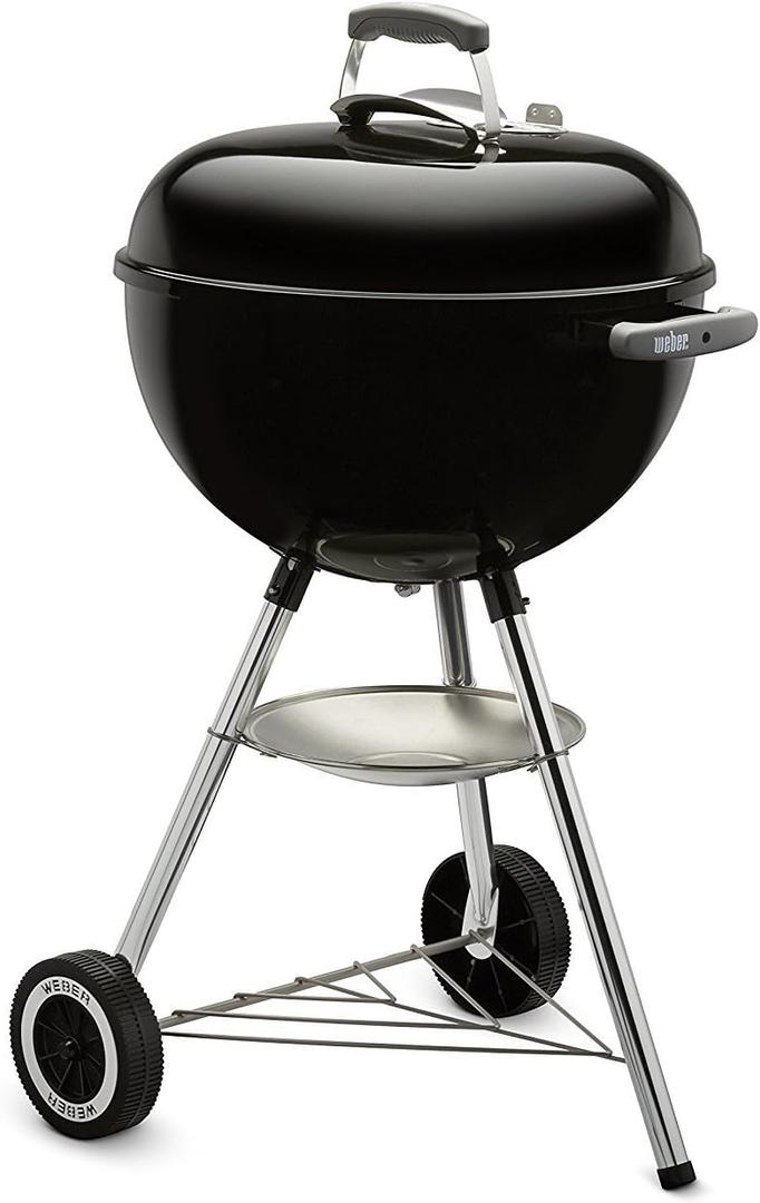 Weber Original Kettle Charcoal Grill, 18-Inch, Black Classic Outdoor BBQ Grill with OneTouch Cleaning System & Precise Temperature Control Dampers