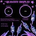 50 Sets Domestic Violence Awareness Glow Sticks with Cards Include 50 Pcs Purple Awareness Ribbon Cards 100 Pcs Glow in the Dark Sticks for Take Back the Night Party Favors Benefit Dinners