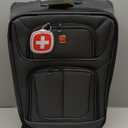 SWISSGEAR Sion Softside Expandable Spinner Luggage Durable Lightweight Travel Suitcase, Dark Grey, Carry-On 21-Inch