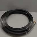 Leader Garden Hose 15ft x 5/8", Heavy Duty Short Water Hose, Female to Female Fittings, Five Layered Braiding for Durability, 1000PSI Burst, 200PSI Working (Black)