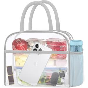 DALINDA Clear Bag Stadium Approved, Lunch Bag Lunch Box for Women Men Reusable Insulated Lunch Tote Bag