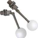 2 Pieces 1 Inch Water Float Valve with Adjustable Arm Automatic Fill Float Ball Valve for Livestock Water Tank Fountains