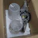 New Bathroom Vanity Light Fixtures 3 Lights Brushed Brass Glass Shade Modern Wall Bar Sconce Over Mirror (Brushed Black, 1T)