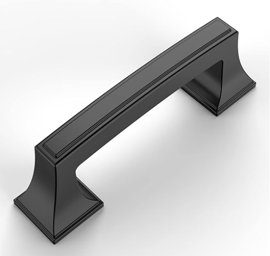 Amerdeco 10 Pack Black Cabinet Pulls 3 Inch(76mm) Hole Center Cabinet Hardware Kitchen Cabinet Handles for Bathroom Drawer Pulls Dresser Pulls ZH0010, Matte Black