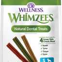 Whimzees Wellness Stix Natural Dog Dental Treat, Chews, Freshens Breath, Small Size Sticks, 14.81 oz Bag, 28 Count (EXP 02/26/28)
