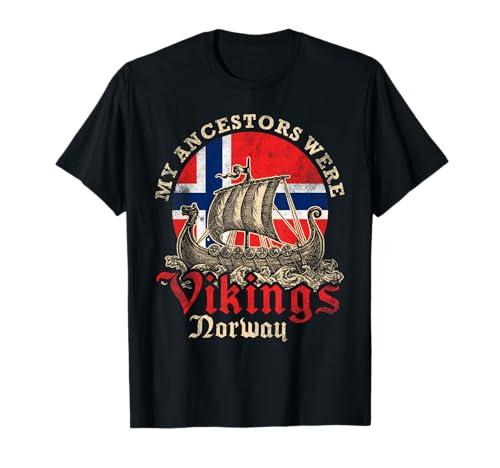 Norwegian Norway Viking Ship Flag T-Shirt. XL Size