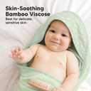 KeaBabies Hooded Baby Towel for Newborn - Viscose Derived from Bamboo Large Baby Bath Towels with Hood for Boys, Girls, Toddler, Extra Absorbent & Soft Newborn Bath Essentials (Dinos, Petite 30x30)