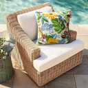 Pcinfuns Pack of 2 Outdoor Throw Pillows,16x16 Inch All-Weather Water-Resistant Patio Pillows with Inserts,Decorative Pillows for Patio Furniture,Couch,Sofa,Poolside,Black White