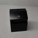 Metal Donation Box with Key Lock Magnetic Acrylic Sign Holder Suggestion Box Wall Mounted with 2 Iron Keys ballot box Cash Collection Safe Ballot Container (Black,8.4*5.8*6.9 Inch*1)