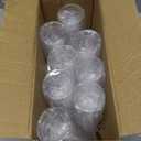 TOFLEN 100 Pack 3 oz Round Mini Dessert Cups with Spoons Clear Plastic Dessert Shooter Cups for for Party, Yogurt, Parfait, Cheesecake, Pudding, Jello and Appetizers, 100 cups + 100 spoons