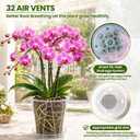 12 Pack Clear Orchid Pots with Drainage Holes Set, 4,5,6 Inch Plastic Orchid Pots with Saucers Repotting Kit with Mesh Screens, Stakes and Clips for Indoor Plants (4 in +5 in + 6 in)