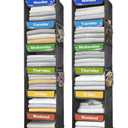 AELS 6-Shelf Weekly Clothes Organizer Set of 2, Hanging Closet Organizer for Kids & Adults, Monday Through Friday with Visual Label, Prepare & Organize Clothing, Shoes & After School Activities