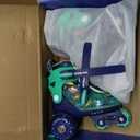 Kids Roller Skates for Beginners - ZOOBLISS Toddler Roller Skates for Boys and Girls Ages 3-7 with Light-Up Wheels & 4 Adjustable Sizes, Tri-Wheel Training Skates for Kids, S-small