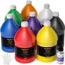 Nicpro 8 Colors Large Bulk Acrylic Pour Paint Set (69oz,2040ml) Premixed High Flow Art Pouring Paint Supplies Kit with Silicone Pour Oil, Gloves for Beginner Cell Creation Flow DIY, Ready to Pour