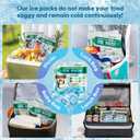 SuccorWare 5 Packs Reusable Ice Packs for Lunch Boxes - 12+ Hour Cooling Ice Gel Pack for Camping, Beach, Office - Ice Packs for Cooler Bag, Cooler Backpacks